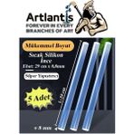 Artlantis İnce Sıcak Silikon Mum 5 Adet 1 Paket Mum Çubuk Silikon İnce Silikon Tabanca Yedeği İnce 1 Paket