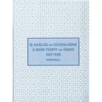 Artlantis İş Sağlığı ve Güvenliğine İlişkin Tespit ve Öneri Defteri 20x27 Numaralı Karton Kapak 3 Nüsha 150 Yaprak