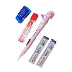 Artlantis Işıklı Deniz Kızı Uçlu Kalem Seti Mor 0.7 mm 1 Paket Denizkızı Başlıklı Versatil Kalem Süslü Silikonlu Hediyelik Kalem