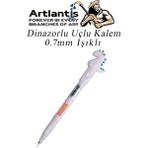 Artlantis Işıklı Dinazor Uçlu Kalem 0.7 1 Adet Dinazor Başlıklı Versatil Kalem Süslü Silikonlu Hediyelik Kalem (Pembe)