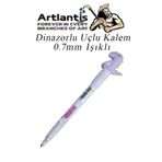 Artlantis Işıklı Dinazor Uçlu Kalem 0.7 1 Adet Dinazor Başlıklı Versatil Kalem Süslü Silikonlu Hediyelik Kalem