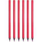 Artlantis Jumbo Kırmızı Kalem 6 Adet Kırmızı Başlık Kalemi Üçgen Kırmızı Renk Kurşun Kalem Ilk Kalemim - Standart