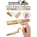 Artlantis Kalem Zımparası 5 Adet Eskiz Zımpara Kağıdı Füzen Kömür Kalem Karakalem Kalemtraş Kömür Bileme Ince Dişli Çizim Zımpara - Standart - Naturel
