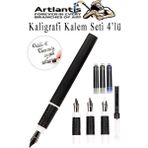 Artlantis Kaligrafi Dolma Kalem Seti 4 Lü 1 Paket Calligraphy Kalem Seti Hat Yazma Tasarım Sanat Kalemi Hattat - Standart - Renkli