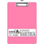 Artlantis Kapaksız Sekreterlik A4 1 Adet Pembe Renkli 80 Yaprak Kapasiteli Metal Mekanizmalı