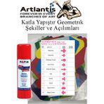 Artlantis Katla Yapıştır Geometrik Şekiller Açılımları ve 20 gr Fatih Stick Yapıştırıcı Geometrik Cisimler Proje Tasarım Okul Sınıf Materyali - Renkli - Standart