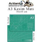 Artlantis Kesim Matı A3 30X45 cm Çift Taraflı 1 Adet Çizim Matı Kesme Madı Kesim Tablası Kesim Altlığı - Standart - Renkli