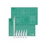Artlantis Kesim Matı A4 ve Kretuar Seti 1 Adet 22x30 cm Çift Taraflı Çizim Matı Kesme Madı Kesim Tablası Kesim Altlığı
