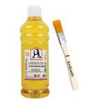 Artlantis Keten Yağı 500 ml 1 Adet ve Zemin Fırçası Resim Yağı Monalisa Rafine Bezir Yağı Yağlı Boya İncelticisi Yağlı Boya Yardım