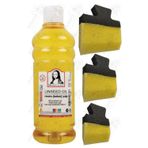 Artlantis Keten Yağı 500 ml 1 Adet Yassı Patpat Sünger Fırça Seti 3 lü Resim Yağı Monalisa Rafine Bezir Yağı Yağlı Boya İnceltici