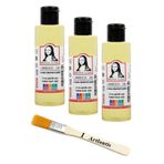 Artlantis Keten Yağı 70ml 3 Adet ve Zemin Fırçası Resim Yağı Monalisa Rafine Bezir Yağı Yağlı Boya İncelticisi Yağlı Boya Yardımcı Malzemesi