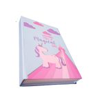 Artlantis Kilitli Kız Modeli Unicorn Hediye Kutulu 100 Yaprak Çizgili Unicorn Mavi Hatıra Defteri