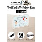 Artlantis Kimlik Ehliyet Kabı Şeffaf 10 Adet Yumuşak Esnek Şeffaf Kırılmaz Kredi Kartı Koruyucu Kart Kılıfı Kart Kabı Plastik - Standart