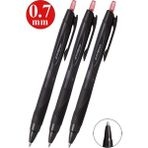 Artlantis Kırmızı Jel Uçlu Pilot Kalem 3 Adet Uniball Jetstream SXN-157S 0.7 mm Basmalı Pilot Kalem Roller Uçlu Likit Mürekkepli - 0.7mm - Standart