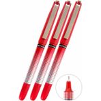 Artlantis Kırmızı Pilot Kalem 3 Adet Uniball Eye Needle 0.5 mm Iğne Uçlu Pilot Kalem UB-185 S Iğne Uçlu Likit Mürekkepli Jel Kalem - Standart - 0.5mm