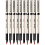 Artlantis Kırmızı Pilot Kalem UB-177 Fine Deluxe 10 Adet Uniball Pilot Kalem 0.5 mm Roller Uçlu Pilot Kalem İnce Uçlu Likit Mürek