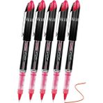 Artlantis Kırmızı Pilot Kalem UB-205 Vision Elite 0.5mm 5 Adet Uniball Pilot Kalem 0.5 mm Roller Uçlu Pilot Kalem Ince Uçlu Likit - Standart