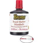 Artlantis Kırmızı Yazı Tahta Kalem Mürekkebi 100ml 1 Adet Brons Tahta Kalemi Mürekkebi Kolay Silinebilir 100gr Okul Sınıf Öğrenci