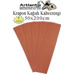 Artlantis Krapon Kağıdı 50X200 cm 5 Adet Renkli Grapon Kağıdı Okul Sınıf Etkinlik Kreş Okul Öncesi Kırapon Grafon - Kahverengi