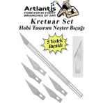 Artlantis Kretuar Bıçağı 5 Yedek Bıçaklı 1 Paket Hobi Maket Tasarım Neşteri Çelik Alaşımlı Paslanmaz Hassas Kesim Bıçağı 25 Dereceli - Gümüş - Aliminyum