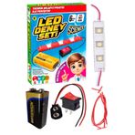 Artlantis Led Deney Seti 1 Paket Basit Elektrik Devresi 9 Volt Pil Beyaz Led Işık Anahtar 9 Volt Pil Yatağı