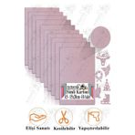 Artlantis Lila Simli Karton A5 15x20 cm 10 lu 1 Paket Simli Fon Kartonu Parıltılı Kağıt Anasınıfı Kreş Etkinlik Proje