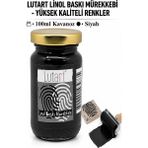 Artlantis Linol Mürekkebi 100 ml 1 Adet Lutart Linol Baskı Boya Mürekkebi Blok Baskı Sanat Su Bazlı Matbaa Mürekkebi Hobi - Siyah