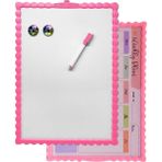 Artlantis Manyetik Çift Taraflı Yazı Tahtası Renkli 25X35 cm 1 Adet Çocuklar Için Silinebilir Mıknatıslı Yazı Tahtası Plastik - Pembe