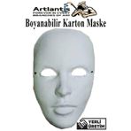 Artlantis Maske Boyama 1 Adet Boyanabilir Karton Maske Lastikli İnsan Yüzü Suratı Yerli Üretim Okul Sınıf Etkinlikleri Hobi