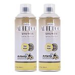 Artlantis Mat Akrilik Vernik 400 Ml Sprey 2 Adet Kalıcı Şeffaf Koruma İç Ve Dış Mekan Çizilmeye Karşı Dayanıklı Kalıcı Çok Renkli