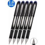 Artlantis Mavi Imza Kalemi 5 Adet Uniball Jetstream 1.0 mm Pilot Kalem SX-210 Hızlı Yazı Kalemi Roller Uçlu Likit Mürekkepli - 1.0mm - Standart