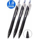 Artlantis Mavi Jel Uçlu Pilot Kalem 3 Adet Uniball Jetstream SXN-150S 1.0 mm Basmalı Pilot Kalem Roller Uçlu Likit Mürekkepli - 1.0mm - Standart