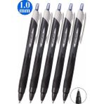 Artlantis Mavi Jel Uçlu Pilot Kalem 5 Adet Uniball Jetstream SXN-150S 1.0 mm Basmalı Pilot Kalem Roller Uçlu Likit Mürekkepli - 1.0mm - Standart