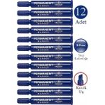 Artlantis Mavi Permanent Markör Kalem Kesik Uç 12 Adet Sentör Kalıcı Marker Kalem Tüm Koli Karton Çuval Cam Plastik Yüzeylerde - 2-5mm