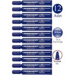 Artlantis Mavi Permanent Markör Kalem Yuvarlak Uç 12 Adet Sentör Kalıcı Marker Kalem Tüm Koli Karton Çuval Cam Plastik Yüzeylerde - 2-5mm