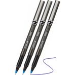 Artlantis Mavi Pilot Kalem UB-155 Micro Deluxe 3 Adet Uniball Pilot Kalem 0.5 mm Roller Uçlu Pilot Kalem İnce Uçlu Likit Mürekkep