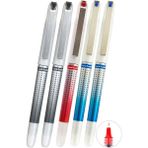 Artlantis Mavi Siyah Kırmızı Pilot Kalem 5 Adet Uniball Eye Needle 0.7 mm Iğne Uçlu Pilot Kalem UB-187S Iğne Uçlu Likit Mürekkep - Standart - 0.7mm