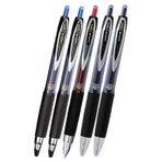 Artlantis Mavi Siyah Kırmızı Pilot Kalem 5 Adet Uniball Signo Micro 207 0.5 mm Roller Uç Kalem Umn-207 İnci Uç