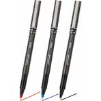 Artlantis Mavi Siyah Kırmızı Pilot Kalem UB-155 Micro Deluxe 3 Adet Uniball Pilot Kalem 0.5 mm Roller Uçlu Pilot Kalem Ince Uçlu - 0.5mm - Standart