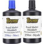 Artlantis Mavi Siyah Yazı Tahta Kalem Mürekkebi 250ml 1 Adet Brons Tahta Kalemi Mürekkebi Kolay Silinebilir 250gr Okul Sınıf