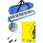 Artlantis Melodika 32 Tuşlu Mavi Bez Çantalı 1 Adet Müzik Defteri A4 Plastik Kapak 40 Yaprak Spralli 1 Adet Hortumlu Melodika Askılı Taşıma Kulplu Okul Öğrenci - Standart