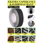 Artlantis Merdiven Kaydırmaz Bant 25MM 1 Adet 5 Metre Zemin Kaymaz Band 2.5 cm Yapışkanlı Basamak Mermer Beton Fayans Ayakkabı - Siyah - 25mm x 5 metre - Standart