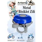 Artlantis Metal Bisiklet Zili 1 Adet Scooter Zili Denge Zili Alümünyum Bisiklet Zili Bisiklet Süsü Korna Aksesuar - Mavi