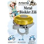 Artlantis Metal Bisiklet Zili 1 Adet Scooter Zili Denge Zili Alümünyum Bisiklet Zili Bisiklet Süsü Korna Aksesuar - Sarı