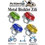 Artlantis Metal Bisiklet Zili 4 Adet Scooter Zili Denge Zili Alümünyum Bisiklet Zili Bisiklet Süsü Korna Aksesuar - Çok Renkli - Standart
