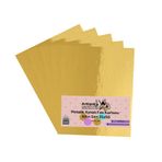 Artlantis Metalik Aynalı 5 Adet 35x50 cm Sarı Fon Kartonu