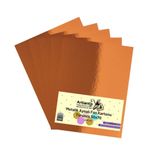 Artlantis Metalik Aynalı 5'li 50x70 CM Turuncu Fon Kartonu