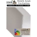 Artlantis Metalik Aynalı Fon Kartonu 10 Lu A3 30X42 cm 1 Paket Okul Sınıf Dekoratif Pırıltılı Folyo Kağıt Dekoratif Anasınıfı Kreş - Gümüş