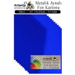 Artlantis Metalik Aynalı Fon Kartonu 10 lu A5 15x20 cm 1 Paket Okul Sınıf Dekoratif Pırıltılı Folyo Kağıt Deko