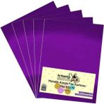 Artlantis Metalik Aynalı Mor 5 Adet 50x70 cm Fon Kartonu